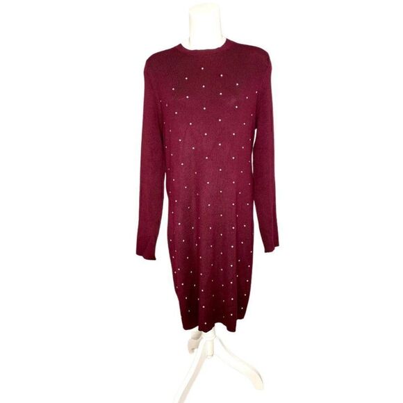 Planet Gold Sweater Dress 2X Wine Red Plus Juniors‎ - Picture 1 of 9